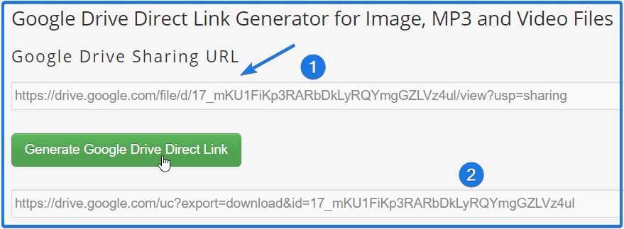 WonderPlugin-Google Drive Direct Link Generator