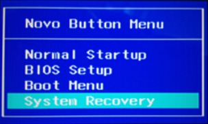 Lenovo Boot Menu Novo button