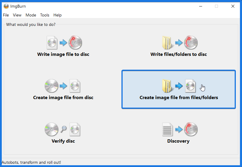 how to make a bootable usb from iso imgburn