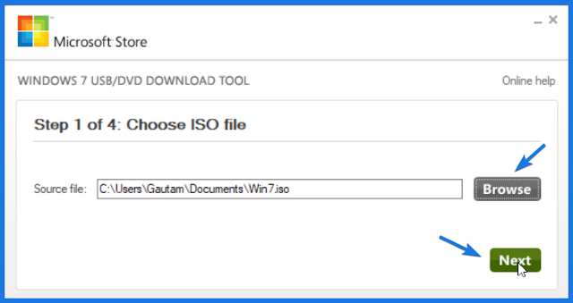 Choose Windows 7 ISO File
