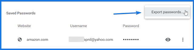 Export Passwords