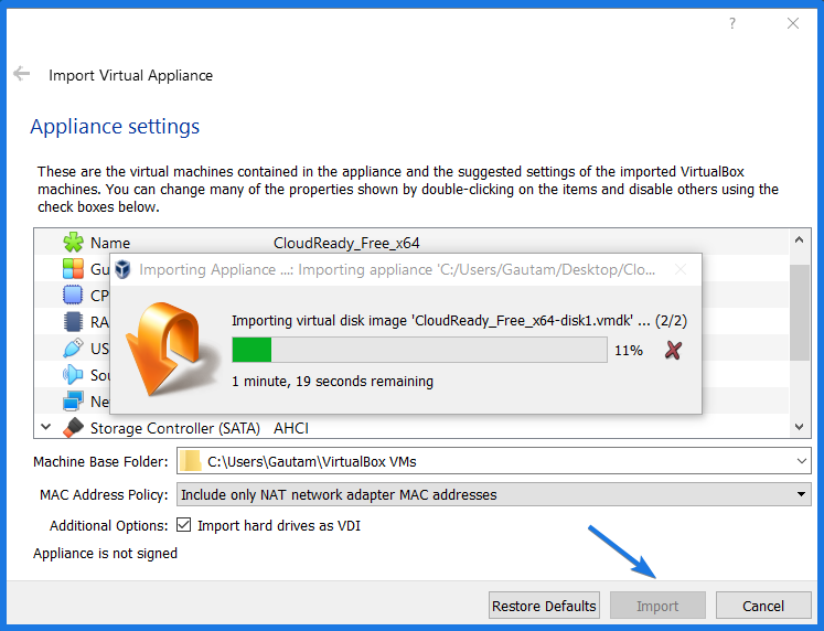 Configuring Virtual Machine