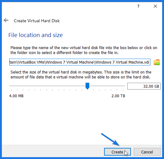 File location and size