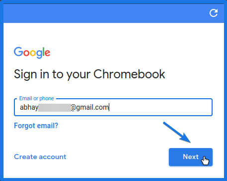 Sign in to your Chromebook