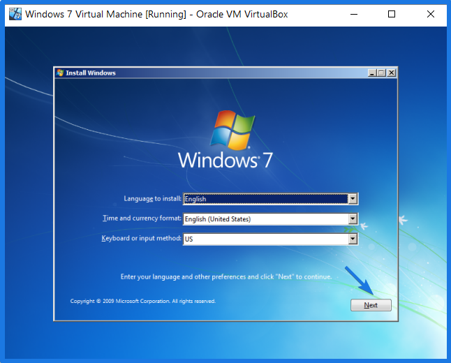 Windows 7 Virtual Machine