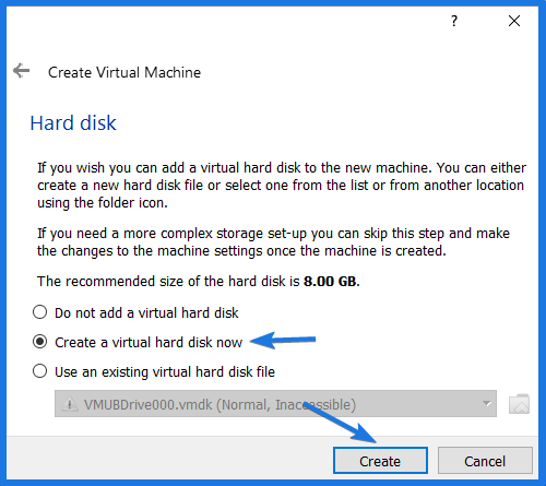 Create a Virtual Hard Disk