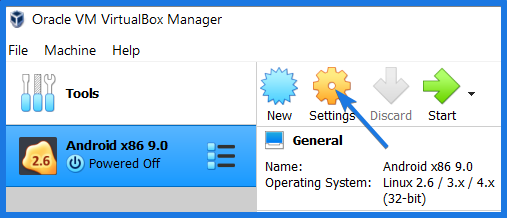 Virtual machine Settings