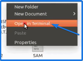 Open Terminal app in Config folder