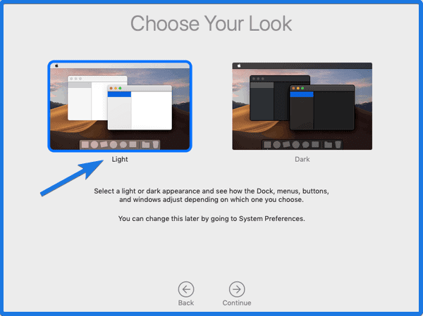 Choose MacOS Look