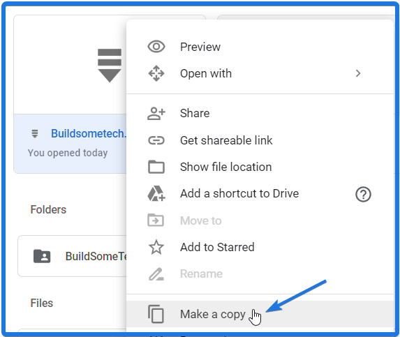 Create a Copy of Google Drive File