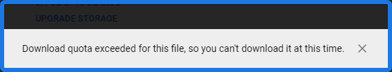 Download Quota Exceeded for this File