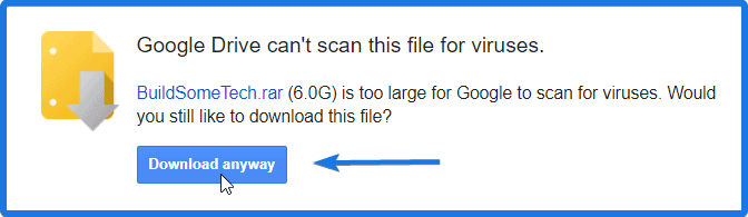 Downloading Google Drive Exceeded Limit File