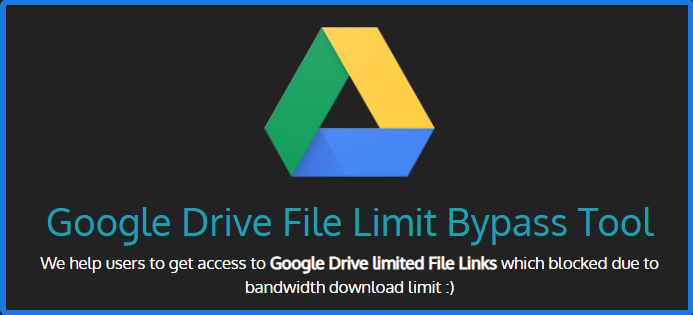 how to bypass google drive download limit