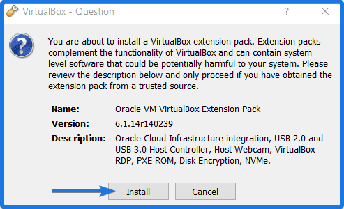 oracle vm virtualbox installer