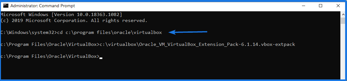 Install Virtualbox Extension Pack using VBoxManage Console