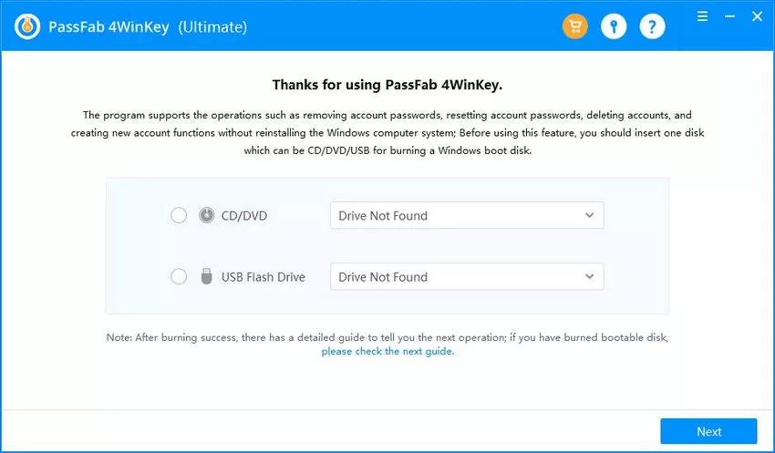 Install PassFab 4WinKey