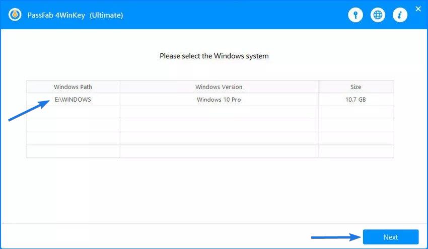 Select Locked Windows System