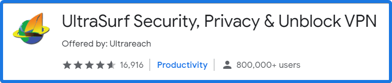 Ultrasurf Chrome Extension