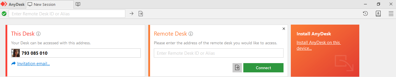 cannot use anydesk when not con n ecto to monitor