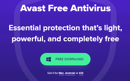 Avast Free Antivirus program