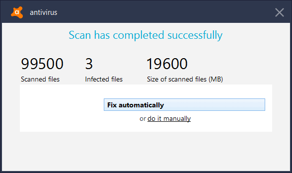 Delete Scanned Infected Files