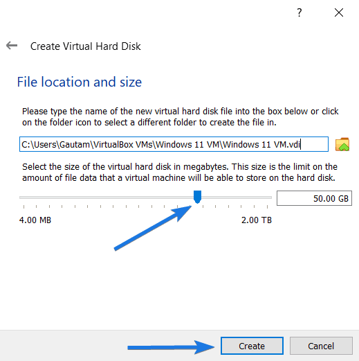 Hard Drive File Location and Size