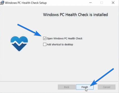 Open Windows PC Health Check