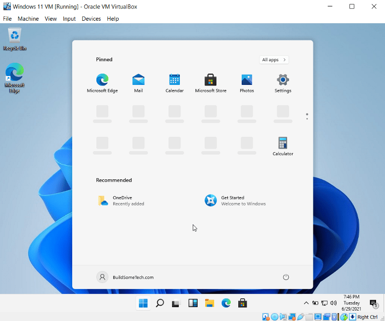 Running Windows 11 on Virtualbox