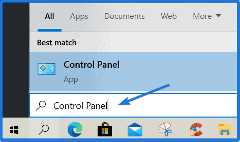 Windows 10 Control Panel