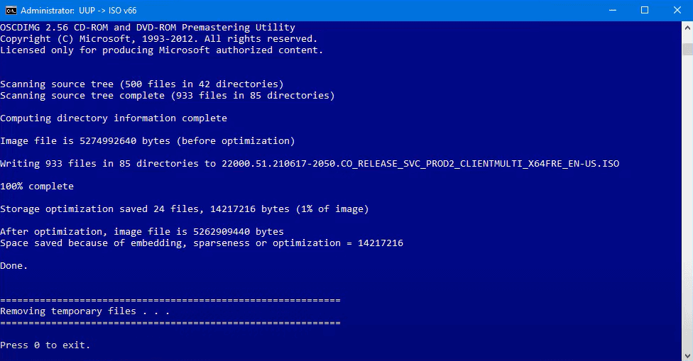 Creating ISO Image File