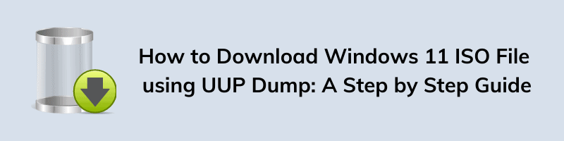 How to Download Windows 11 Preview ISO using UUP Dump
