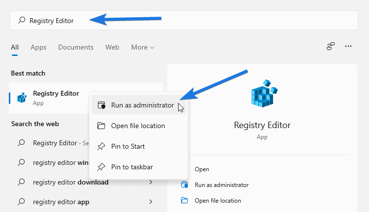 Open Registry Editor