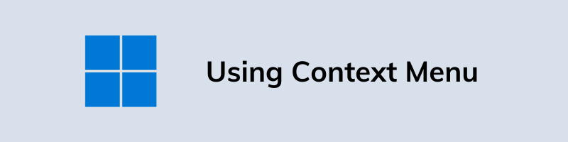 Using Context Menu