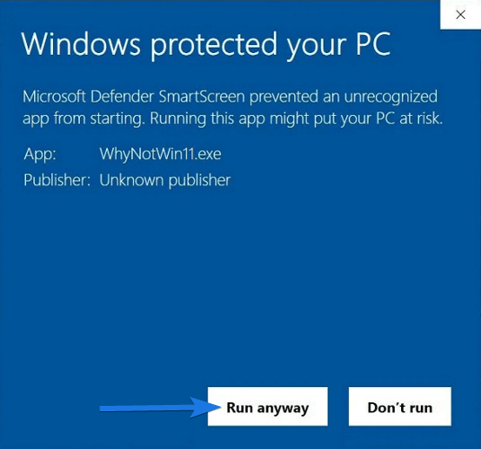 Windows protected your PC