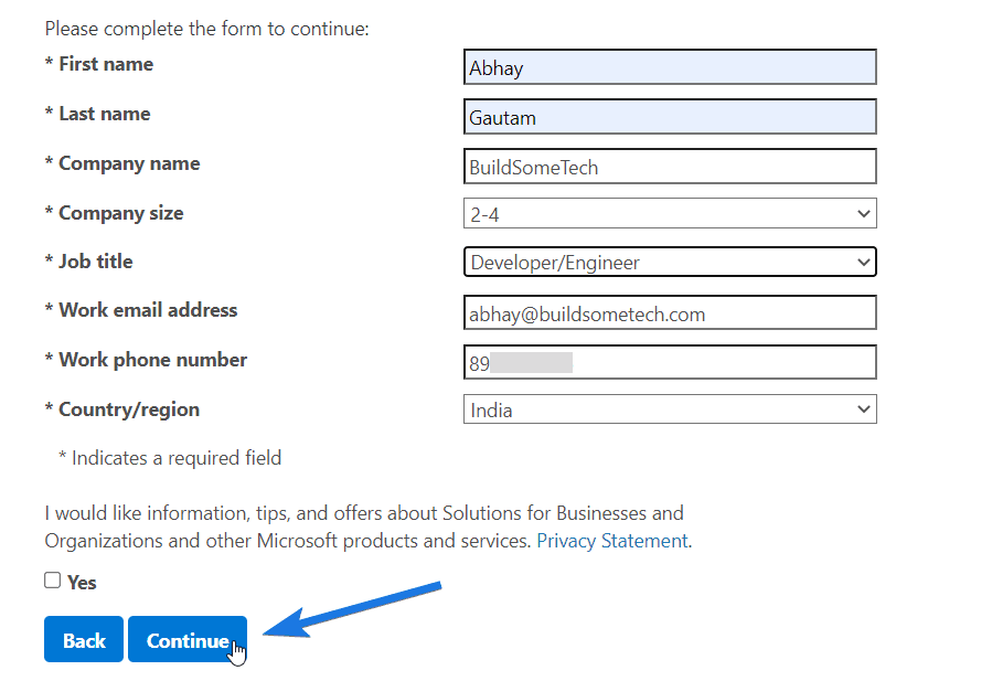 Enter all your Details to Complete Form