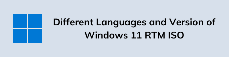 Different Languages and Version of RTM ISO