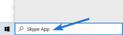 Search for Skype App