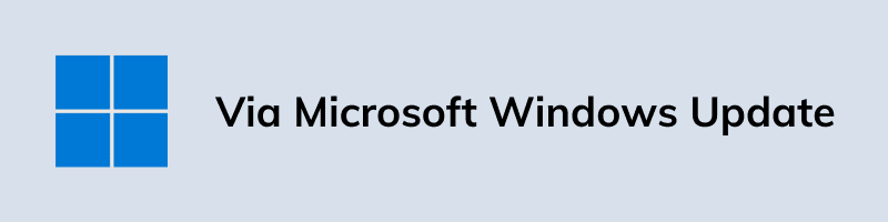 Via Microsoft Windows Update