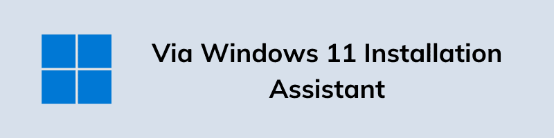 Via Windows 11 Installation Assistant