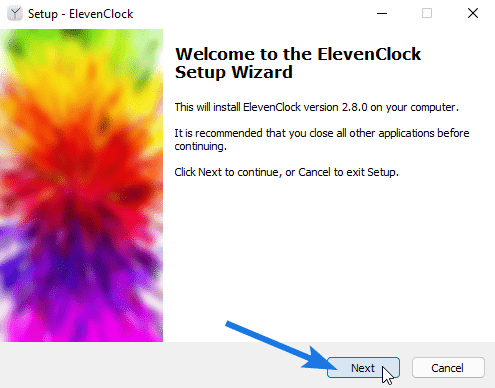 Click on Next in Setup Wizard