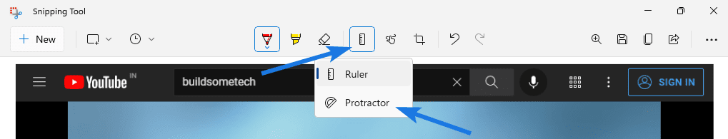 Click on Protractor to Use