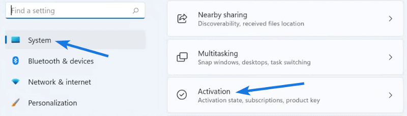 Go to Activation Settings Tab
