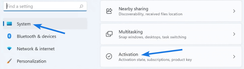 Go to Activation Settings Tab Go to Activation Settings Tab