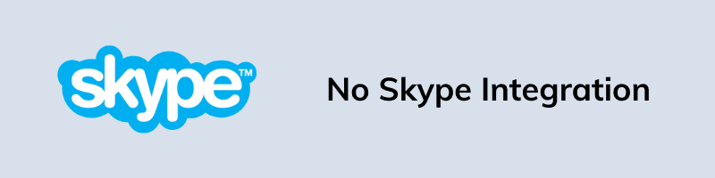 No Skype Integration