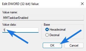 Change its Value data to 1