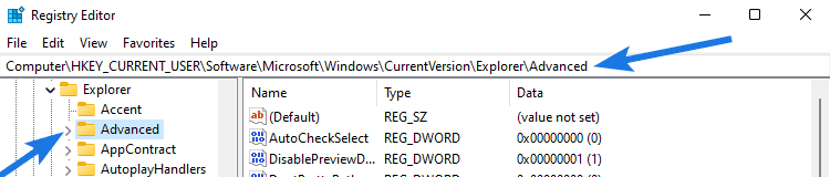 Registry Editor Advanced Folder