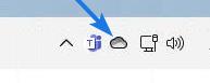 OneDrive icon in taskbar