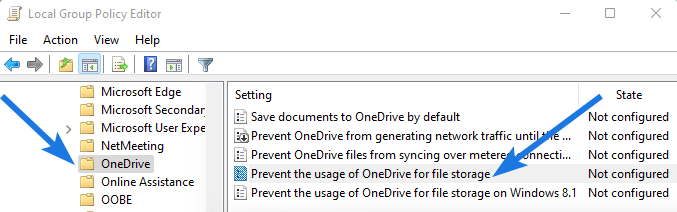 Prevent the usage of OneDrive for file storage Location