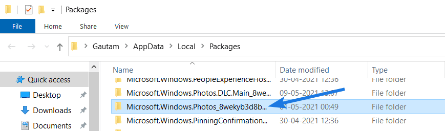Microsoft.windowsphoto folder