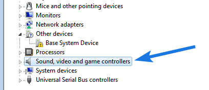 Search for Sound video and game controllers